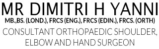 Mr Dimitri H Yanni, Consultant Orthopaedic Shoulder, Elbow and Hand Surgeon Cudham